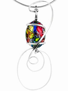 G11Z01 Sterling Silver Pendant with 5 Interchangeable Gemstones