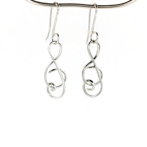 SSHME004 Small Treble Clef Earrings