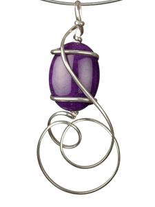 G09Z01 Sterling Silver Pendant with 5 Interchangeable Gemstones